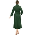 thumbnail image 2 of PAVILIA Green Women Waffle Knit Kimono Robe, Soft Cozy Breathable Lightweight Bathrobe with Side Pockets, Shower Spa House Long Robe for Women, S/M, 2 of 7