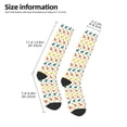 thumbnail image 2 of Xecao Colorful Squirrel print thigh-high socks, crafted for both men and women with a stretchy, high-opaque design perfect for daily wear, 2 of 6