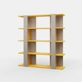 thumbnail image 6 of Ada Home Decor Beecroft 4 Tier Bookcase, Mocha/Mustard, 6 of 7