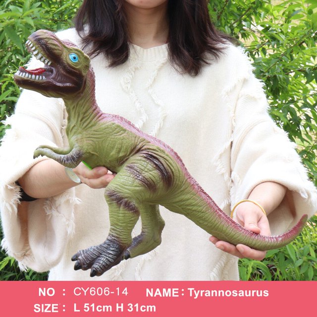 Dinosaur Models Children's Toys With sound and light Flexible Glue Dinosaur Toys Drop-Resistant Tyrannosaurus Rex TriceratopsTyrannosaurus4 Deng Xun unisex