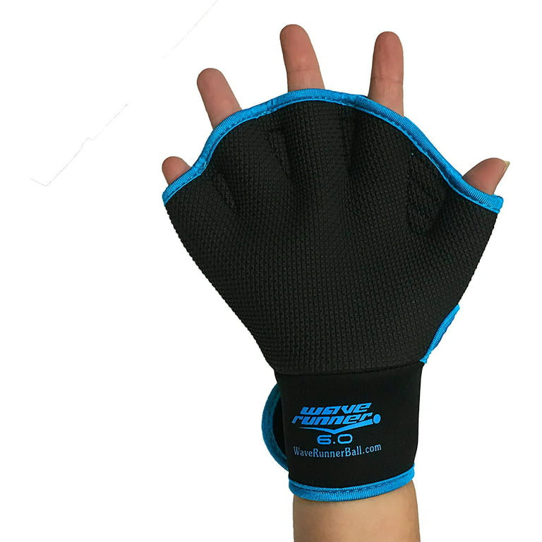 Water Gloves Aqua Swimming Lung Training Webbed Fingers Neoprene Surfing -  Water Aerobics Equipment - Green, Medium 
