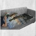 thumbnail image 6 of Architecture Soft Flannel Fleece Throw Blanket, Culture Photo of Historic Greek Ruins and Stones Next to Calm Sea, Cozy Plush for Indoor and Outdoor Use, 60" x 80", Multicolor, by Ambesonne, 6 of 6