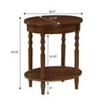 thumbnail image 4 of Table d'Appoint Ovale Brandi Classic Accents avec Tablette, Fini Bois Espresso, 4 of 12