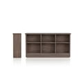 thumbnail image 2 of Denhour DH BASIC Transitional 6-Shelf Bookcase Headboard by  Walnut Walnut Finish, Wood Finish Full, 2 of 5