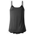 thumbnail image 3 of Doublju Women's Front Pleated Cami Tank Top with Plus Size, 3 of 4