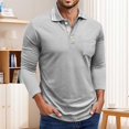 thumbnail image 2 of Men's Slim Fit Long Sleeve Shirt Casual Button Down Collar Tops Breathable Comfortable Stylish Outfit For Fall Winter Daily Wear Mens Summer Lightweight Pullover Tee Shirts, 2 of 7