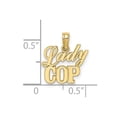 thumbnail image 2 of 14.3mm 10k Solid Yellow Gold Lady Cop Charm Pendant Necklace for Women - .7 Grams, 2 of 2