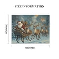 thumbnail image 3 of ONETECH Santa and Reindeer Canvas Wall Art Print , Vertical and Horizontal Holiday Paintings, Christmas Home Décor 16x12in, 3 of 6