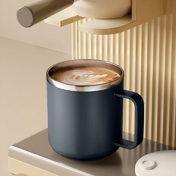 ACDANC 10Oz Double-Wall Insulated Stainless Steel Coffee Mug with Lid-304 Food-Grade Vacuum Insulation for Hot & Cold Drinks-Gray,