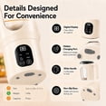 thumbnail image 5 of STARBIAO Portable Blender 19.6 oz Personal Juicer Cup, USB-C Rechargeable Mini Blender for Shakes & Smoothies, 12-Blade Stainless Steel, 4 Modes, Digital Display, Self-Cleaning, Beige, 5 of 13