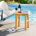 thumbnail image 6 of Costway 18" Teak Shower Bench Waterproof Spa Bath Stool for Shaving Legs for Bathroom, 6 of 10