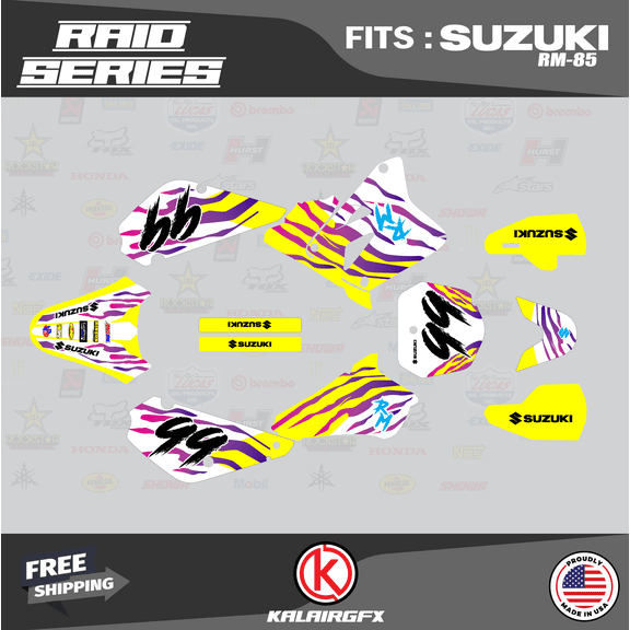 Kalair GFX Graphics Kit for Suzuki RM85 (2005-2020) Raid Series