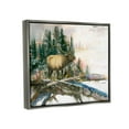 thumbnail image 3 of Moose Woodland Nature Composition Animals & Insects Graphic Art Luster Gray Framed Art Print Wall Art, 3 of 6