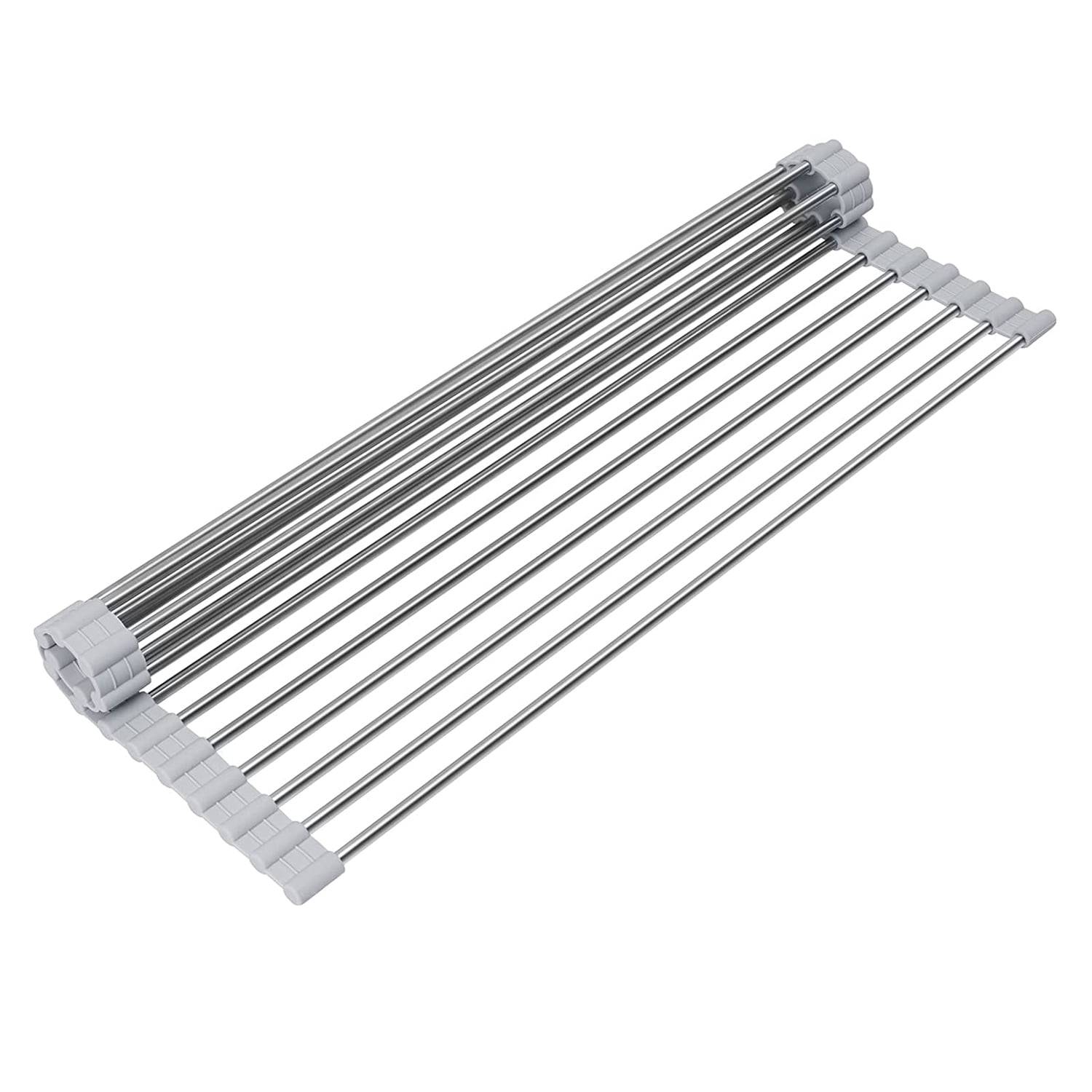 Maustic Roll up Dish Drying Rack, Stainless Steel Foldable Dish Rack