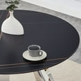 thumbnail image 5 of Dining Tables 42" Luxury Sintered Stone Table: 0.45" Durable Top + 6" Steel Legs,350lb Capacity, Stain/Heat-Resistant Black Veined Surface - Modern Minimalist DesignW1512S00111,Modern Dining Tables, 5 of 21