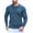 A-Denim Blue, variant on Men's Polo Shirt Slim Fit Long Sleeve Button Down Collar Soft Touch Knit Fabric