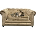 thumbnail image 3 of First of a Kind Cushion Pet Sofa Bed - Taupe Doggie Couch with Cushion - Velvet Upholstered Removable Cushion - Cat Sofa Bed for Small, Medium Pets - Washable Kids Sofa, 3 of 6