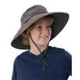 thumbnail image 2 of Sun Protection Zone Kids Unisex Lightweight Adjustable Outdoor Booney Hat (100 SPF, UPF 50+) - Charcoal, 2 of 2
