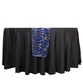 thumbnail image 2 of BalsaCircle 12x108 in Royal Blue Gold Mesh Wavy Embroidered Sequins Table Runner Party Events Reception Decorations Supplies, 2 of 8