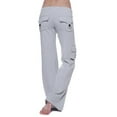 thumbnail image 1 of UKAP Women Lounge Pants Comfy Pajama Bell Bottom Pocket Plus Size Lady Stretch Active Sleep Night Wear PJ Joggers Flare Wide Leg Sweat Pants, 1 of 2