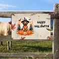 thumbnail image 2 of Happy Halloween Rhodesian Ridgeback Witches Hat Pumpkin Carving Horizontal Metal Aluminum Sign Ridgebacks Dog Lover Gifts Wall Art Home Decor - 02019, 2 of 5