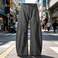 thumbnail image 6 of SAWOBUUN Men's Casual Wide Leg Trousers High Waist Relaxed Fit Dress Pants Solid Color Loose Slacks for Business Daily Wear, 6 of 6