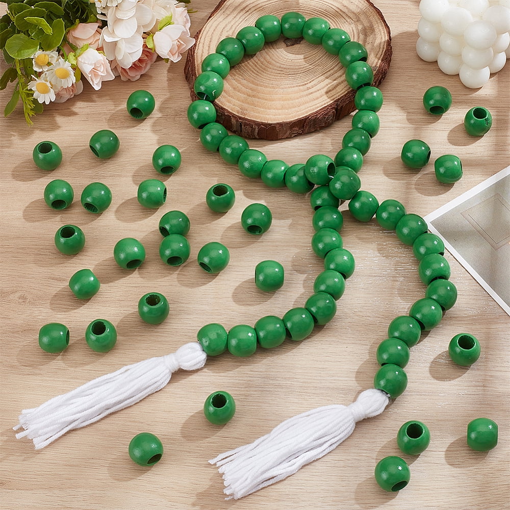 250Pcs Wood European Rondelle Beads Green 20x17.5mm Hole: 9mm 250pcs/set