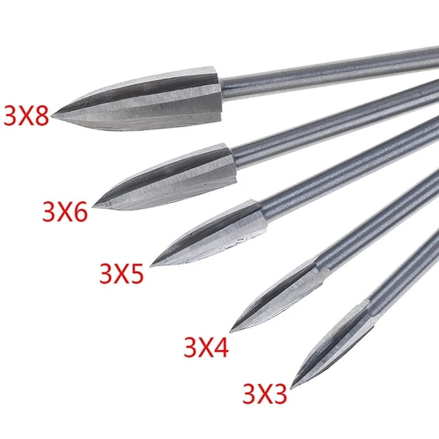 Juego de 5 unidades de brocas para tallado y grabado de madera, herramientas de tallado de raíces para tallado de carpintería DIY