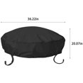 thumbnail image 2 of FFIY Housse de Foyer Ronde Imperméable Robuste, Protection Complète pour Patio Extérieur, Protection Toutes Saisons - Noir, 2 of 7