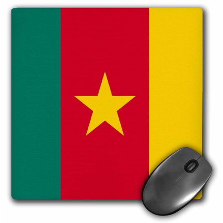 3dRose Cameroon Flag, Mouse Pad, 8 by 8 inches