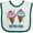 White and Green, variant on Inktastic Ice Cream We're One Twin Boy & Girl Boys or Girls Baby Bib