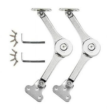 Symkmb Heavy Duty Hinge Lid Support Hinge Hinge Soft Close Chest Hinge Support for Cabinet Kitchen Wardrobe 2 PCS zinc alloy Silver