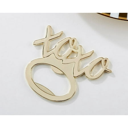 XOXO Gold Bottle Opener (Set of 12) | Guest Gifts, Party Souvenirs, Party Favor or Decorations for Bridal Showers, Bachelorette Parties, Birthday Parties, Wedding Favors & More