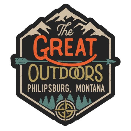 Philipsburg Montana The Great Outdoors Design 4-Inch Vinyl Decal Sticker