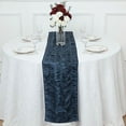 thumbnail image 2 of BalsaCircle 12x108 in Navy Blue 3D Leaves Petal Design Taffeta Table Runner Party Events Home Decorations Supplies, 2 of 8