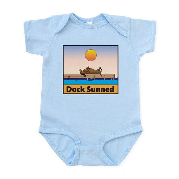 CafePress - Dock Sunned Dachsund Infant Bodysuit - Baby Light Bodysuit, Size Newborn - 24 Months