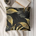 thumbnail image 3 of Throw Pillow Covers Palm Leaves Gold Green Leaf Square Pillowcase for Home Decor Sofa Car Bedroom Pillow case, 3 of 5