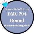 thumbnail image 1 of DMC 794 ROUND 5D Diamond Painting Drills Beads DMC 794 Light Cornflower Blue, 1 of 3