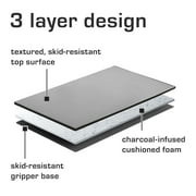 Athletic Works Deluxe High Density Foam Yoga and Fitness Mat, 8mm Thick, 72 x 24, 1 Count, Grey