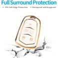 thumbnail image 4 of Key Fob Cover Compatible with Cadillac Escalade CTS SRX XT5 ATS STS CT6 Keychain Case Holder Protector,White, 4 of 7