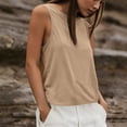 thumbnail image 2 of Sewkxo Open Back High Neck Workout Tops for Womens Sleeveless Running T Shirts Athletic Backless Tank Tops Athletic Gym Tank Tops for Dance,Beige XL, 2 of 9