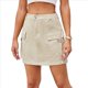 thumbnail image 2 of Vestido Vaquero con Minifalda Cargo para Mujer con Bolsillo Caqui Superficial L, 2 of 9