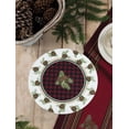 thumbnail image 3 of Woodland Plaid and Pinecones Round Braided Placemats Set of 4 Kitchen or Dining, 3 of 3