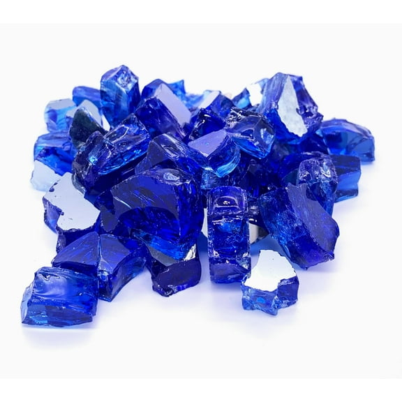 Element Fire Glass Large Royal Blue Fire Glass Rocks 10 lbs