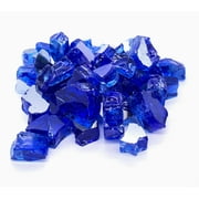 ELEMENT FIREGLASS Element Fire Glass Large Royal Blue Fire Glass Rocks 10 lbs