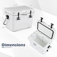 thumbnail image 3 of ELLEGNT 20 Quart Hard Cooler – Portable Ice Chest, 6‑Day Ice Retention, White, 3 of 10