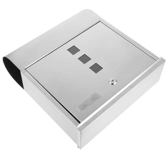 OHOIOLLA 1Pack Rectangular Silver Stainless Steel Mailbox For House Wall Mounting