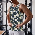 thumbnail image 5 of Daiia Lilies Flowers Printed Men's Quick Dry Fit Muscle Tank Top Slim-Fit Tank Workout Tank Top Lightweight Sports Tank Top-XX-Large, 5 of 7