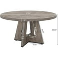 thumbnail image 5 of 47 Inch Farmhouse Round Wood Dining Table, Cross Base 4-Person Table with Upgraded Metal Connectors for Dining Room/Breakfast Nook/Open-Concept Living, 5 of 8
