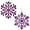 Purple, variant on 36PCS Christmas Glitter Snowflake Ornaments Plastic Snowflakes Ornaments-Xmas Tree Decorations,4.7-inch (Champagne Gold)